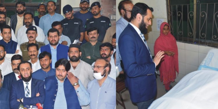 عطاء اللہ تارڑ کی تیزاب گردی وزیادتی کا شکار ہونے والی خواتین کی عیادت