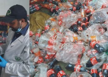 جعلی بوتلیں بنانے والے کے گھر فوڈ اتھارٹی کا چھاپا