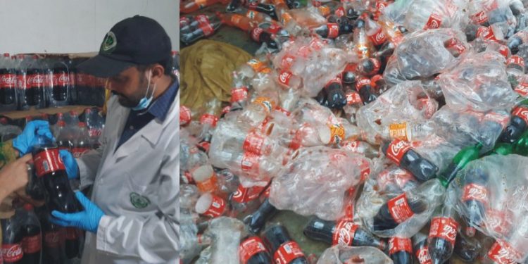 جعلی بوتلیں بنانے والے کے گھر فوڈ اتھارٹی کا چھاپا