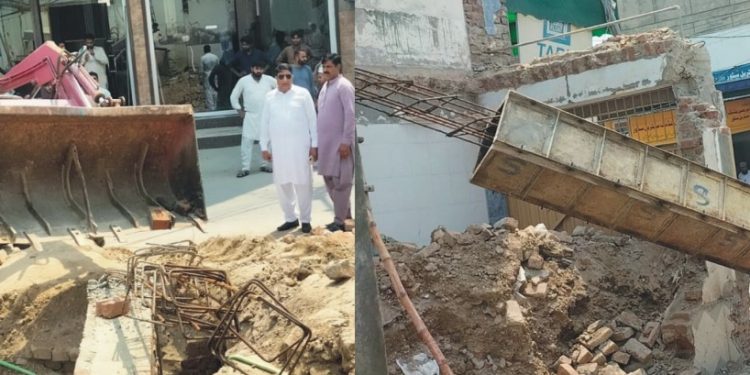 غیرقانونی تعمیرات کو ایف ڈی اے کیطرف سے مسمار کردیا گیا