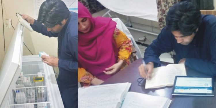 ڈسٹرکٹ ہیلتھ آفیسر ڈاکٹر ثاقب منیر کا مختلف ہیلتھ مراکز کا دورہ