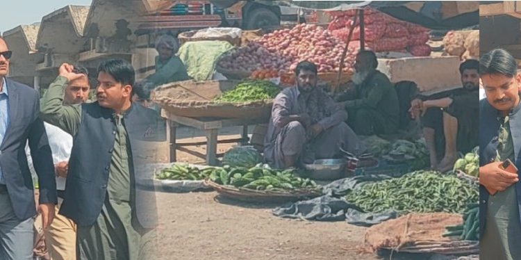 ڈپٹی کمشنر علی عنان قمرکا سبزی منڈی سدھار کا دورہ