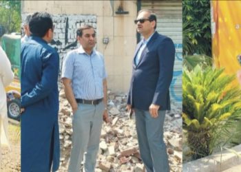 شہر بھر کی اہم شاہراہوں پر تزئین وآرائش کا کام جاری 