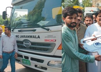 ڈپٹی کمشنر کا دورہ جڑانوالہ میونسپل کمیٹی کی خریدی گئی نئی مشینری کا افتتاح کیا