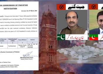 پی پی 100ووٹوں کی دوبارہ گنتی پی ٹی آئی ہار گئی